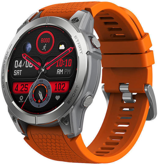 Zeblaze Stratos 3 46mm Smartwatch with Heart Rate Monitor (Orange) view 2