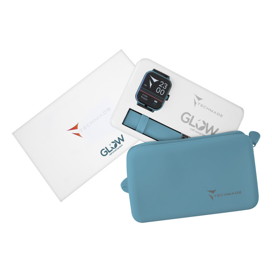 Techmade Glow 40mm Smartwatch with Heart Rate Monitor (Blue) view 3
