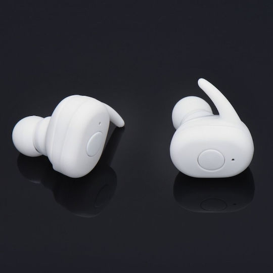 TWS EP011 In-ear Bluetooth Handsfree Earphones with Sweat Resistance and Charging Case White vue 2