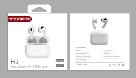 Firo Fi3 Pro Business In-ear Bluetooth Handsfree Earphones with Charging Case White view 2