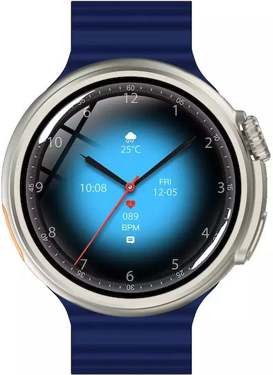 Nubi Z78 Ultra Smartwatch Bluetooth Talk Heart Rate Calories Blood Pressure Remote Camera Nfc Ai Voice Assistant Blue view 2