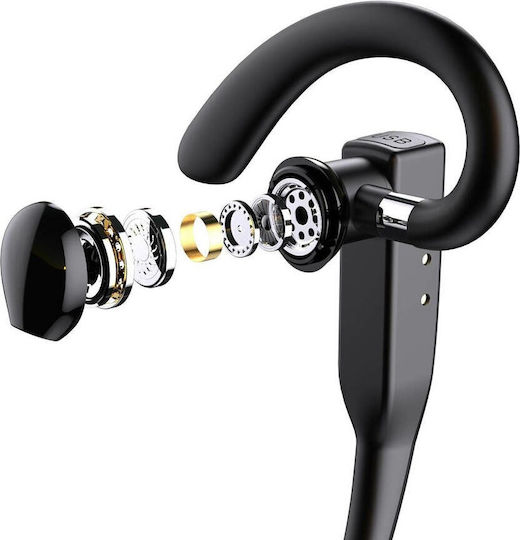 ΥΥΚ525 In-ear Bluetooth Handsfree Earphone with Charging Case Black view 3