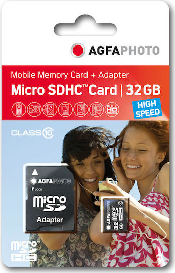 AgfaPhoto microSDHC 32GB U1 UHS-I with Adapter view 2