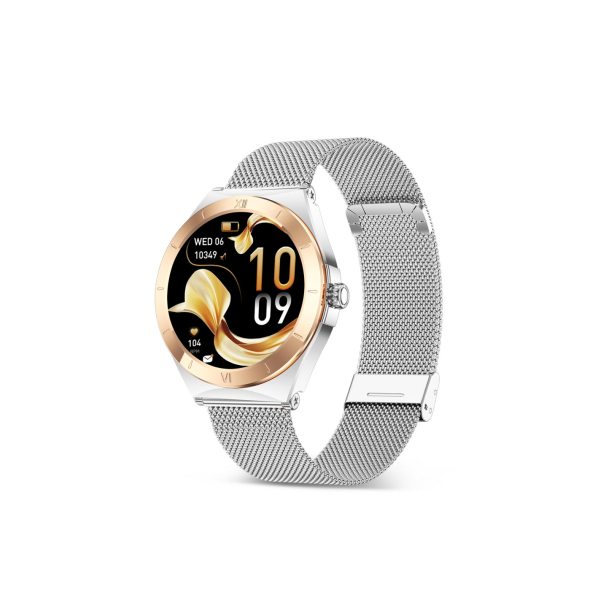 Ksix Lya Smartwatch with Heart Rate Monitor (Silver) view 1