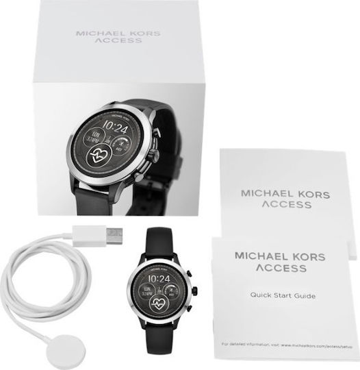 Michael Kors Access Runway Stainless Steel 41mm Smartwatch with Heart Rate Monitor (Black) view 4