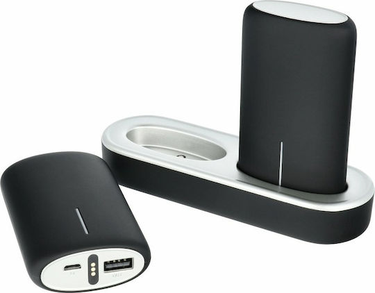2x Docking Station Power Bank 5000mAh with USB-A Port Black view 2