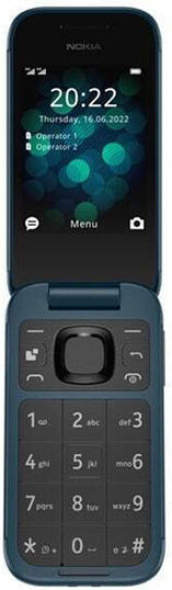 Nokia 2660 Flip Dual SIM (48MB/128MB) Mobile with Buttons Blue view 2