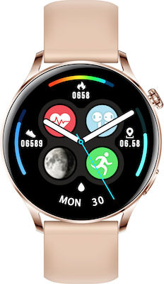 3Guys 3GW4644 45mm Smartwatch with Heart Rate Monitor (Rose Gold)