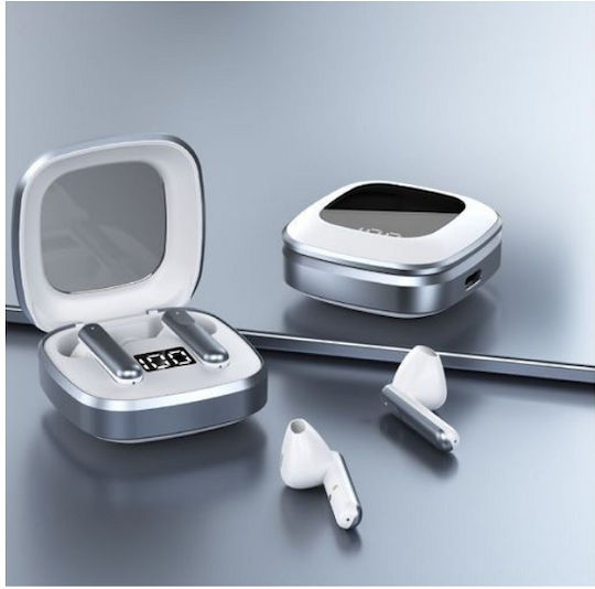 SR-02 Earbud Bluetooth Handsfree Earphones with Charging Case White view 2