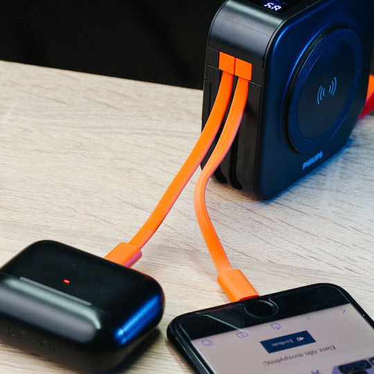 Philips Power Bank 10000mAh with USB-A Port and USB-C Port Black vue 8