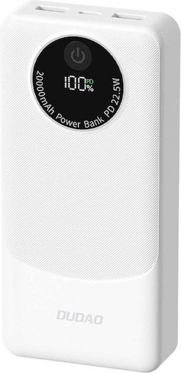 Dudao K12Pro Power Bank 20000mAh 22.5W with USB-A Port and USB-C Port Power Delivery Black vue 4