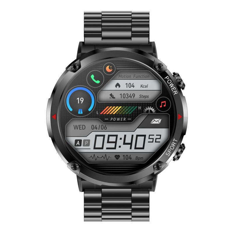 Smartwatch Gravity Zegarek Meski Smartwatch Gravity Gt21-1 Bk Bk Steel/bk view 3