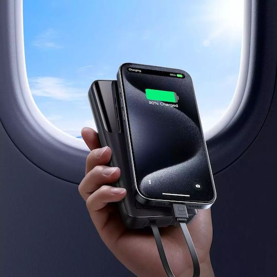 Joyroom JR-PBF19 Power Bank 10000mAh 22.5W with USB-A Port and USB-C Port Power Delivery Black view 5
