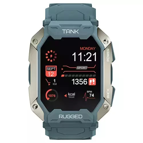 Kospet Tank M1 Pro 43mm Waterproof Smartwatch with Heart Rate Monitor (Blue) vue 3
