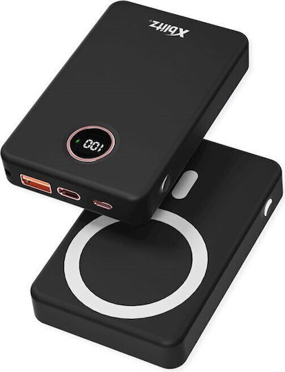 Xblitz MagBoost MagSafe Power Bank 10000mAh 20W with USB-A Port and USB-C Port Power Delivery Black view 3