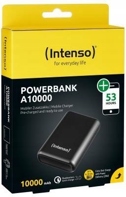 Intenso A10000 Power Bank 10000mAh 20W with USB-A Port and USB-C Port Black vista 4