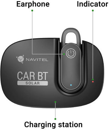 Navitel In-ear Bluetooth Handsfree Earphones Black view 5