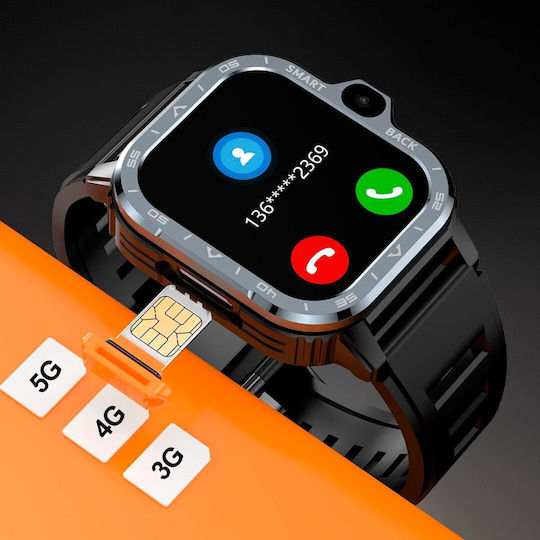 Valdus Pg 4g Smartwatch with SIM (Black) view 6