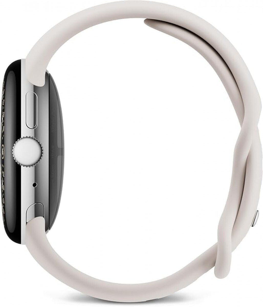 Google Pixel Watch 4 Aluminium 41mm with Heart Rate Monitor (Polished Silver Aluminium Case/Porcelain Active Band) view 3