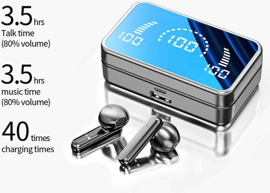 S20 Earbud Bluetooth Handsfree Earphones with Sweat Resistance and Charging Case Black view 3
