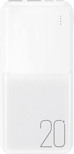 XO PR252 Power Bank 20000mAh with 2 USB-A Ports Power Delivery / Quick Charge 2.0 White