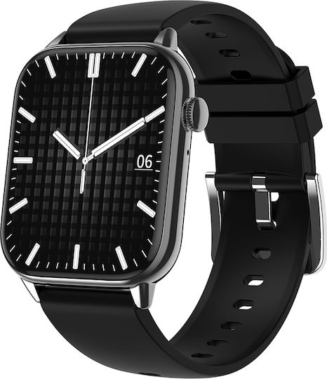 Star Collection Smartwatch Idealstore 1.85 Inch Touch Screen Nfc Call Message Bluetooth Pickup Heart Rate Sleep Monitoring Built-in Speaker Microphone Ip67 Alarm Android-ios Black Silicon