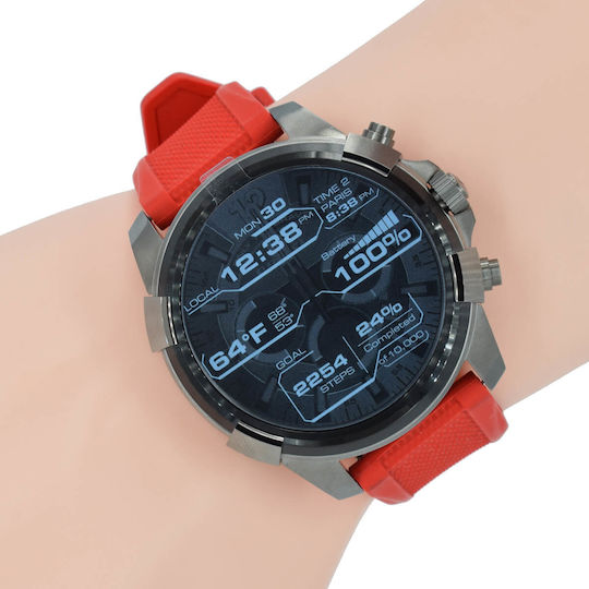 Diesel On Full Guard Stainless Steel 56mm Smartwatch (Red) view 4