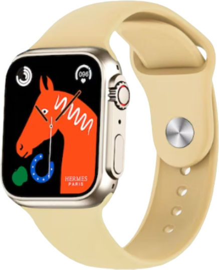 Z59 Ultra 45mm Smartwatch with Heart Rate Monitor (Beige)