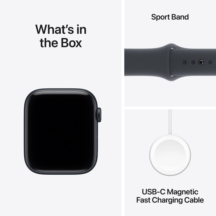 Apple Watch SE 3 Aluminium 40mm Waterproof with Heart Rate Monitor (Midnight Aluminium Case with Midnight Sport Band - M/L) view 6