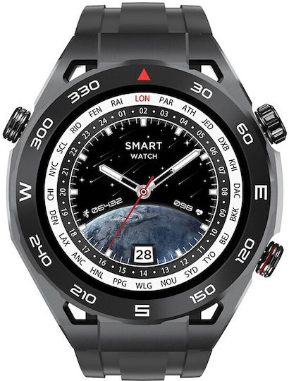 Hoco Y16 Smartwatch with Heart Rate Monitor (Black) vista 6