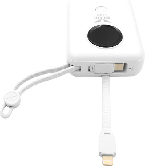Blue Eagle BE-PB-10 Power Bank 10000mAh 22.5W with USB-A Port and USB-C Port White view 3