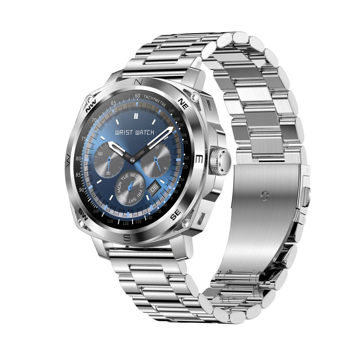 RisenFiT Aluminium Smartwatch with Heart Rate Monitor (Silver) view 2