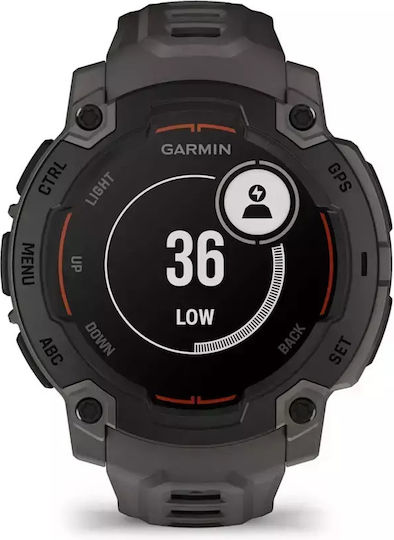 Garmin Instinct E 45mm Waterproof Smartwatch with Heart Rate Monitor (Black with Charcoal Band) view 8