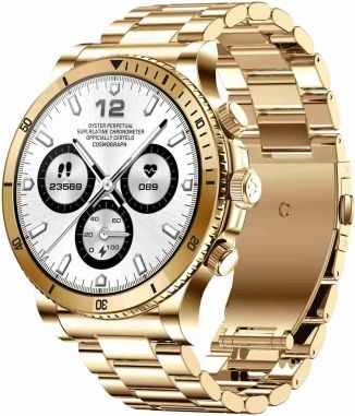 L67 Pro 1.53 Inch Steel Band Smart Watch Support Sleep Heart Rate Monitoring Gold view 1