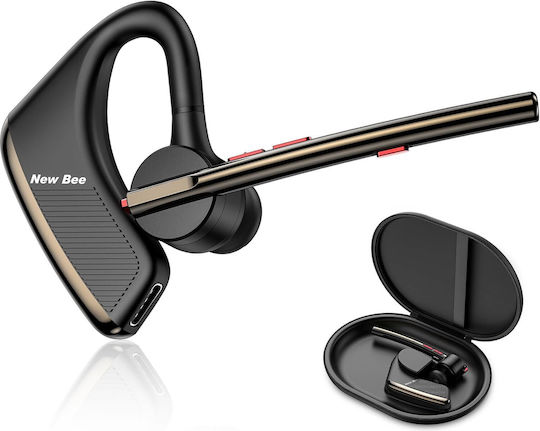 Casca Wireless Bee M50 Bluetooth V5.2 Business Headset Noise Cancelling Connects To 2 Devices 2 Microphones Mute Function 24h Battery Life 1440h Standby Siri Activation Compatibility Ios Android Windows 15-20 M Range Black