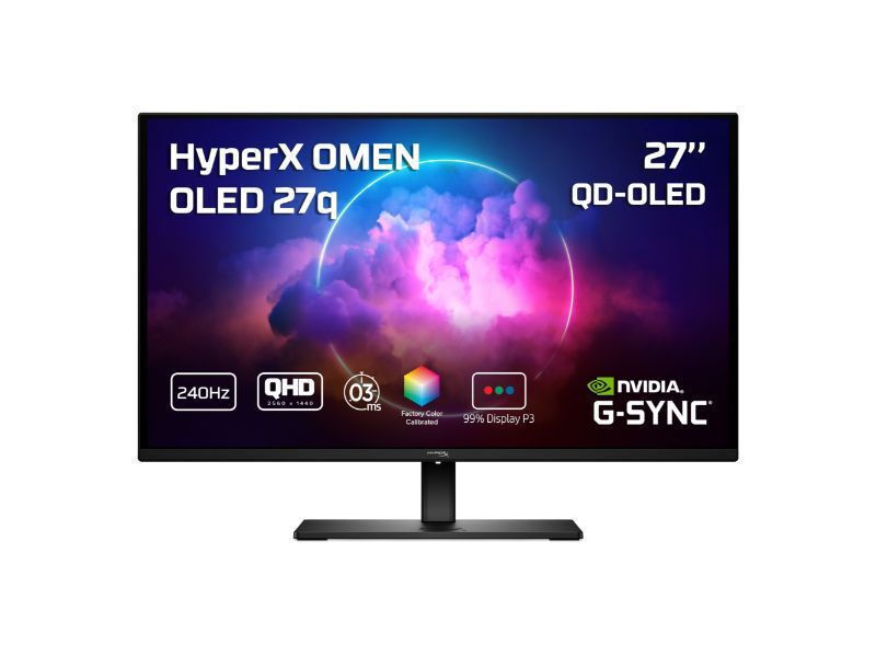 HP HyperX OMEN 27q QD-OLED Monitor 27.63" QHD 2560x1440 240Hz with 1ms Response Time GTG