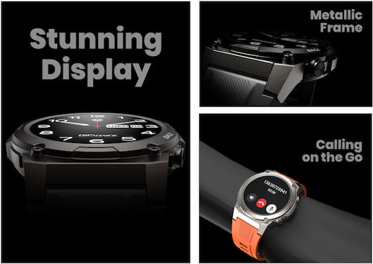 HiFuture FutureGo Mix 2 Stainless Steel Smartwatch with Heart Rate Monitor (Raven Black) view 5