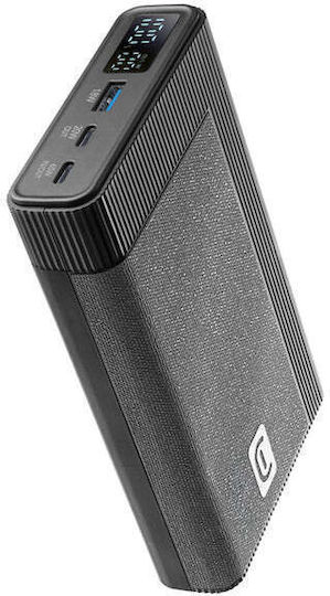 Cellular Line ROCKET Power Bank 20000mAh 65W with USB-A Port and 2 USB-C Ports Power Delivery Black view 3