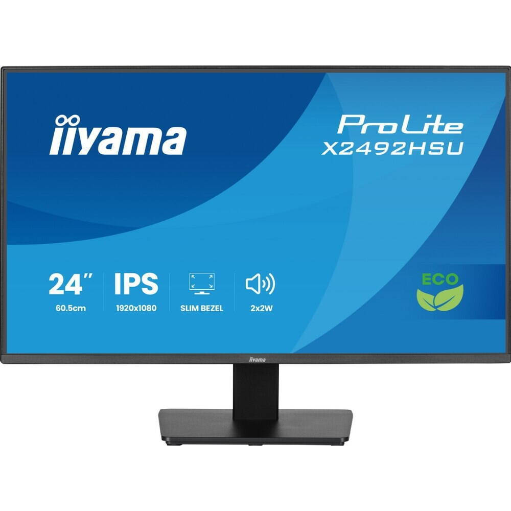 Iiyama ProLite X2492HSU-B1 IPS Monitor 24" FHD 1920x1080 with 3ms GTG Response Time view 1