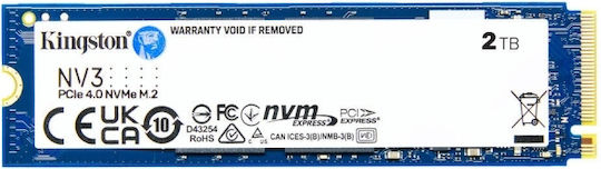 Kingston Nv3 SSD 2TB M.2 Type with PCI Express 4.0 Connection PS5 Compatible SNV3S/2000G Ansicht 2