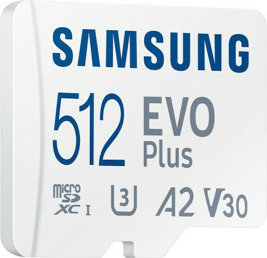 Samsung Evo Plus (2021) microSDXC 512GB Class 10 U3 V30 A2 UHS-I