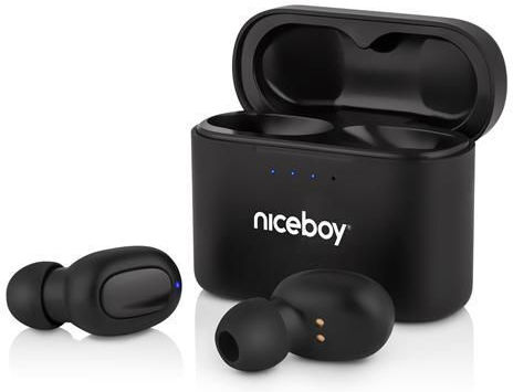 Niceboy Podsie 3 In-ear Bluetooth Handsfree Earphones with Charging Case Black view 1