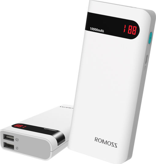 Romoss Sense Power Bank 10400mAh with 2 USB-A Ports White vue 2