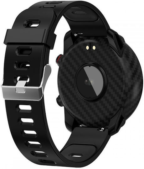 Kingwear S10 Plus Stainless Steel 48mm Smartwatch with Heart Rate Monitor (Black) view 2