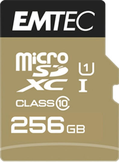 Emtec Elite Gold microSDXC 256GB U1 UHS-I 85MB/s Memory Card with Adapter