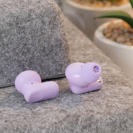 Hoco EQ19 In-ear Bluetooth Handsfree Earphones with Charging Case Purple view 4