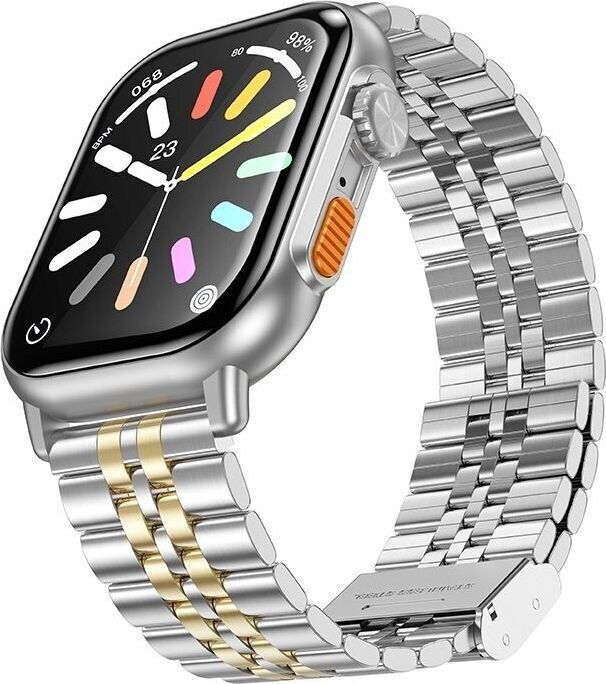 Hoco DYD02 Smartwatch with Heart Rate Monitor (Silver and Gold) view 5