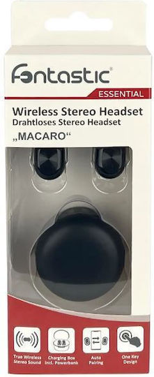 Fontastic Macaro In-ear Bluetooth Handsfree Earphones with Charging Case Black view 3