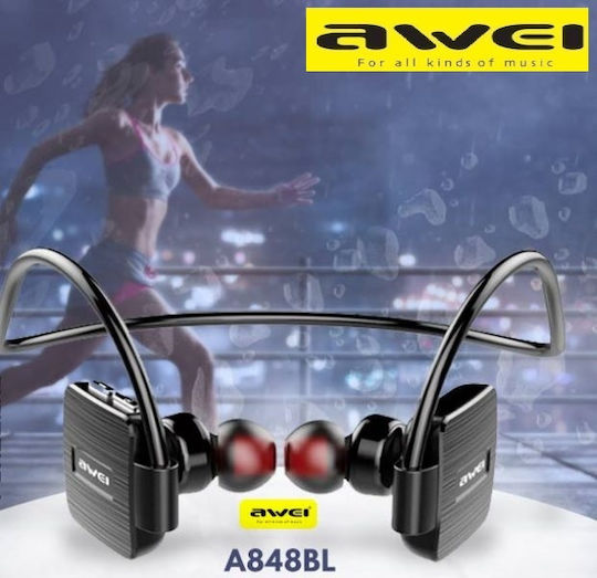 Awei A848BL In-ear Bluetooth Handsfree Earphones with Sweat Resistance Black view 7