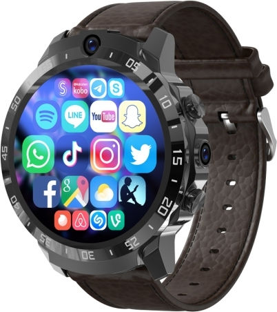 Mt27 4g+64g 1.6 Inch Ip67 Waterproof 4g Android 8.1 Smart Watch Support Heart Rate Gps Type:leather Band